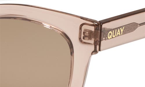 Quay After Hours 50mm Square Sunglasses In Crystal Doe/tan