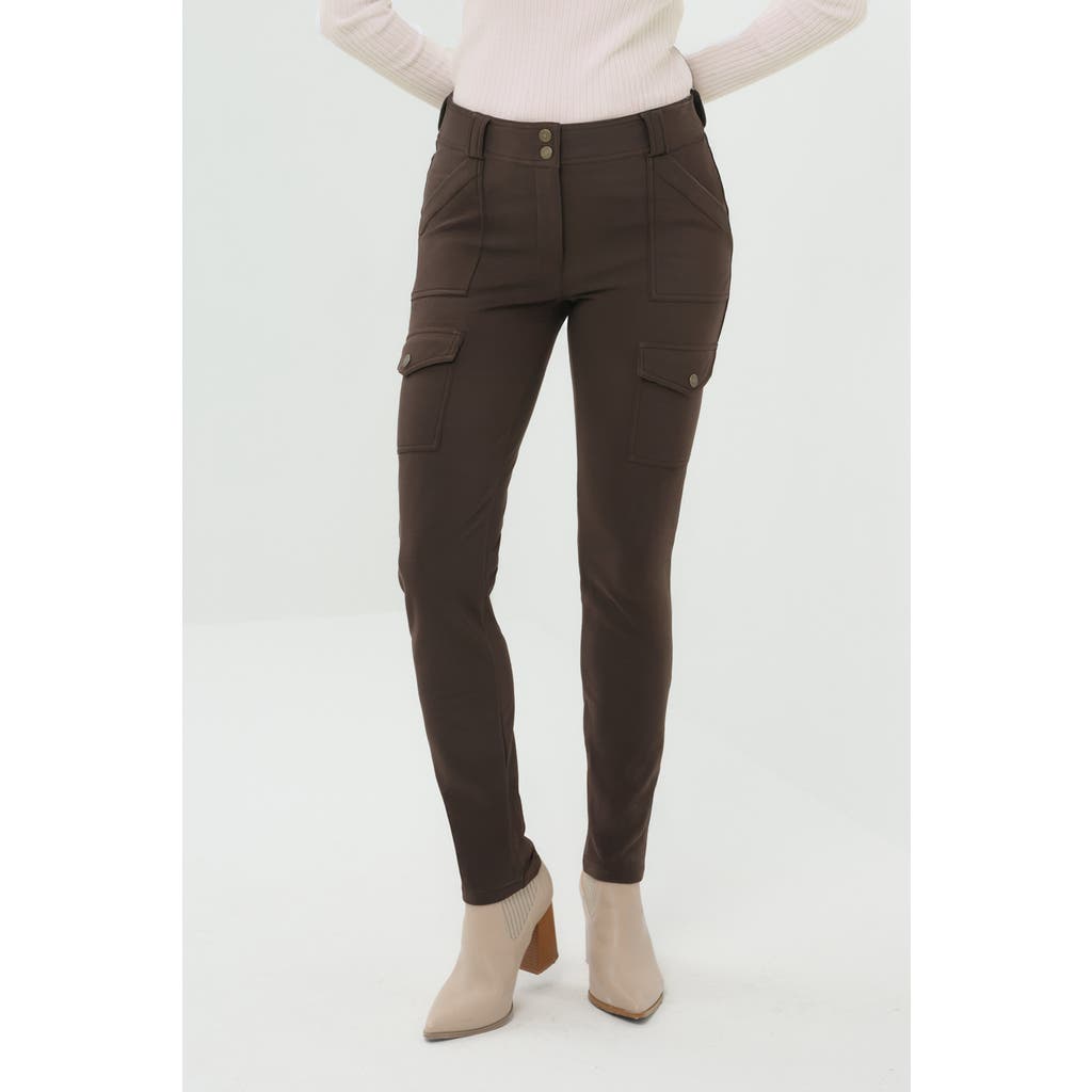 Anatomie Kate Cozy Fleece-lined Travel Pant In Brown