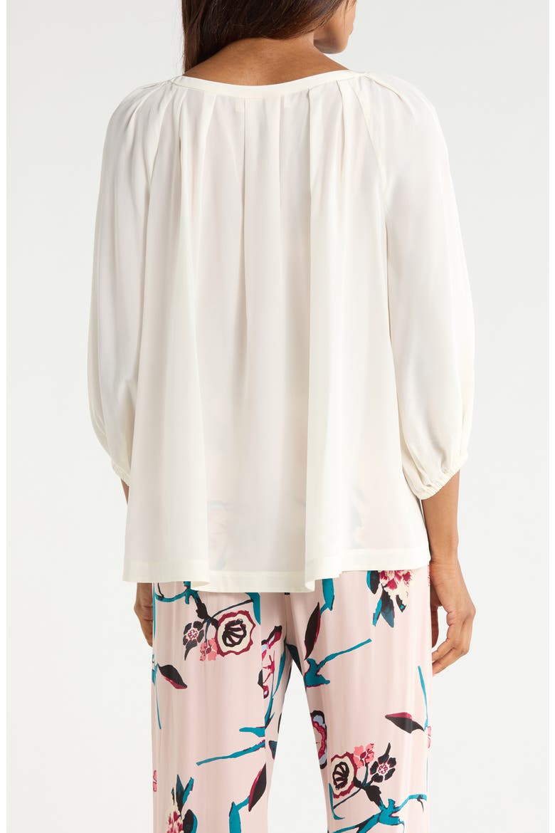 Eden Silk Long Sleeve Top, Alternate, color, IVORY