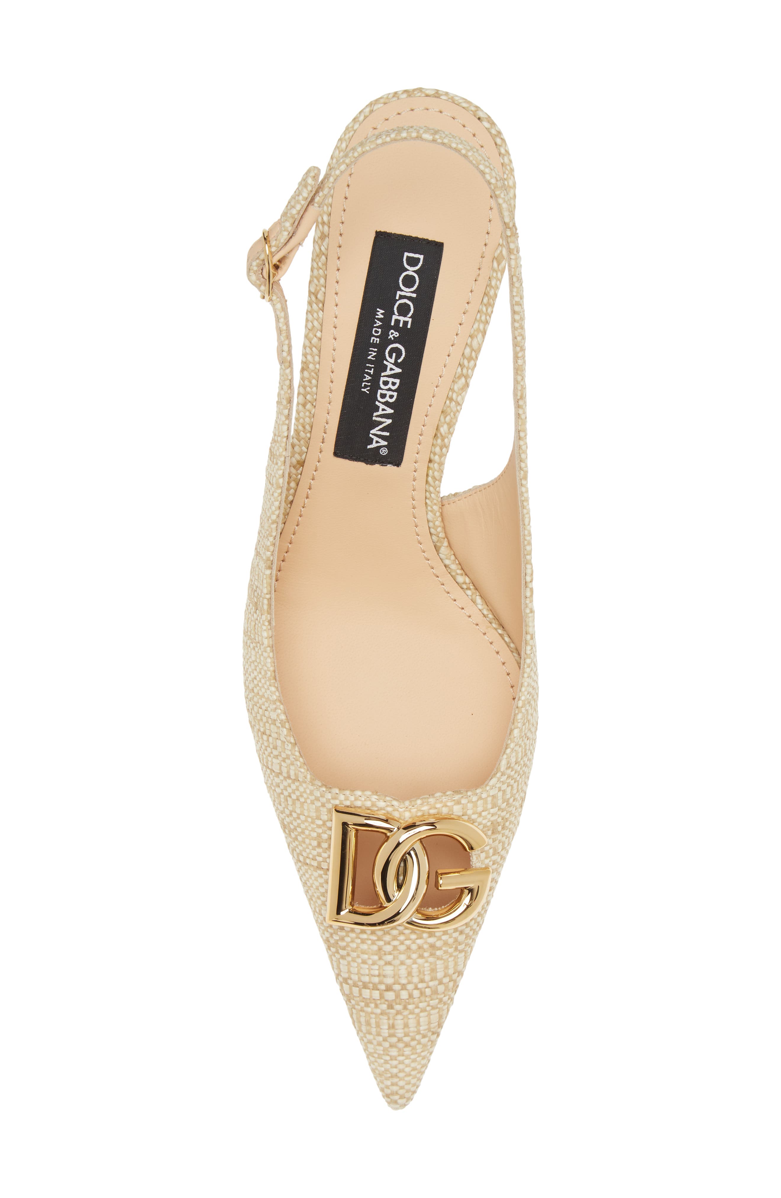 Dolce&Gabbana Lollo Raffia Slingback Pump, Alternate, color, 
