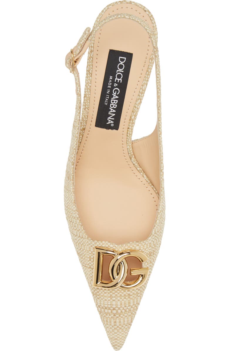 Dolce&Gabbana Lollo Raffia Slingback Pump, Alternate, color,