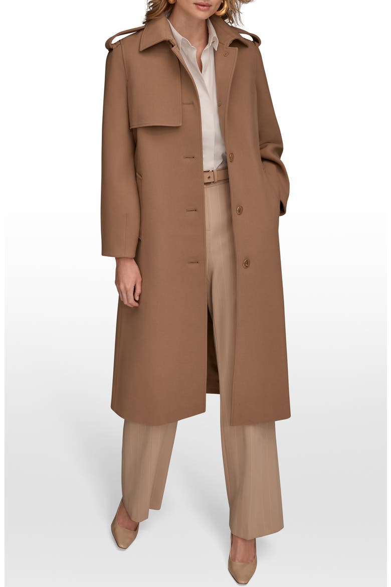 Modern Crepe Trench Coat, Alternate, color, CAMEL