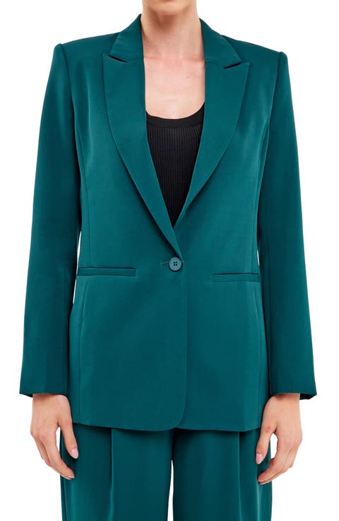 Tailored Single Button Blazer