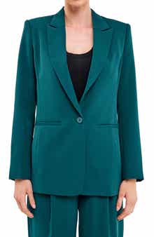 Endless Rose Tailored Single Button Blazer
