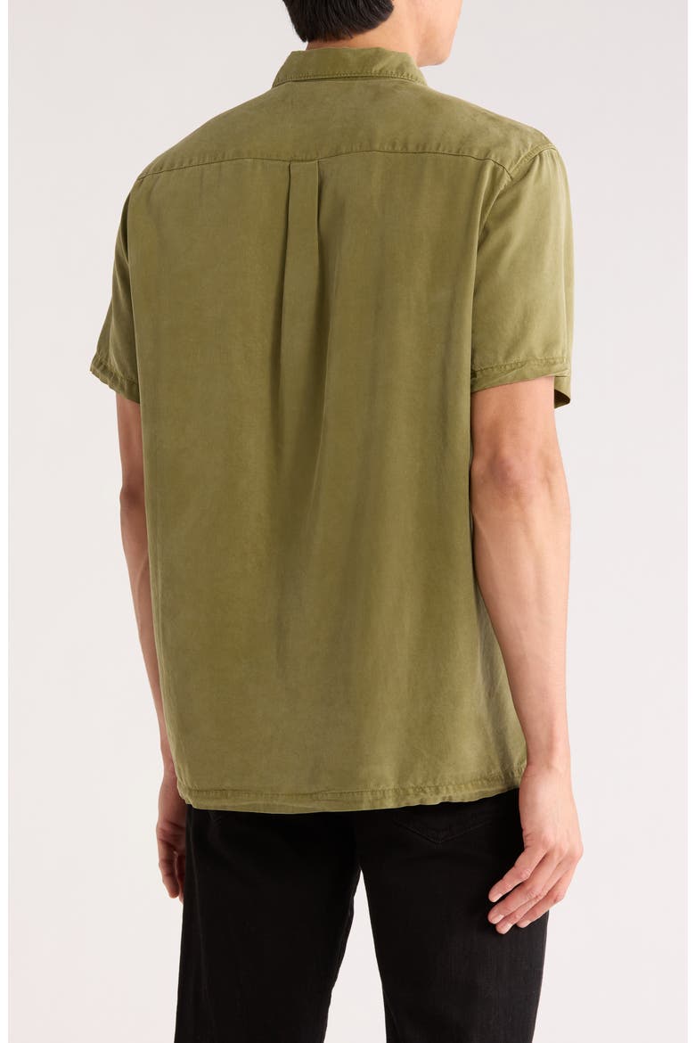 Archer Relaxed Cotton Seersucker Camp Shirt, Alternate, color, BURNT OLIVE