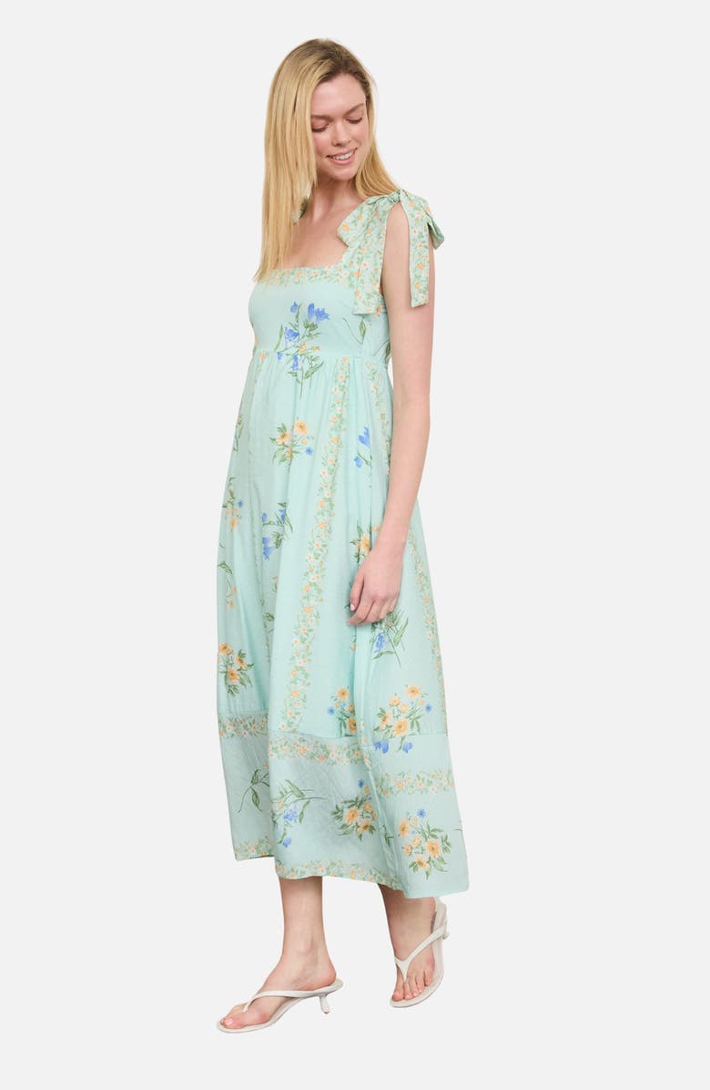 Blu Pepper Tie Strap Sundress, Alternate, color, Sage Multi