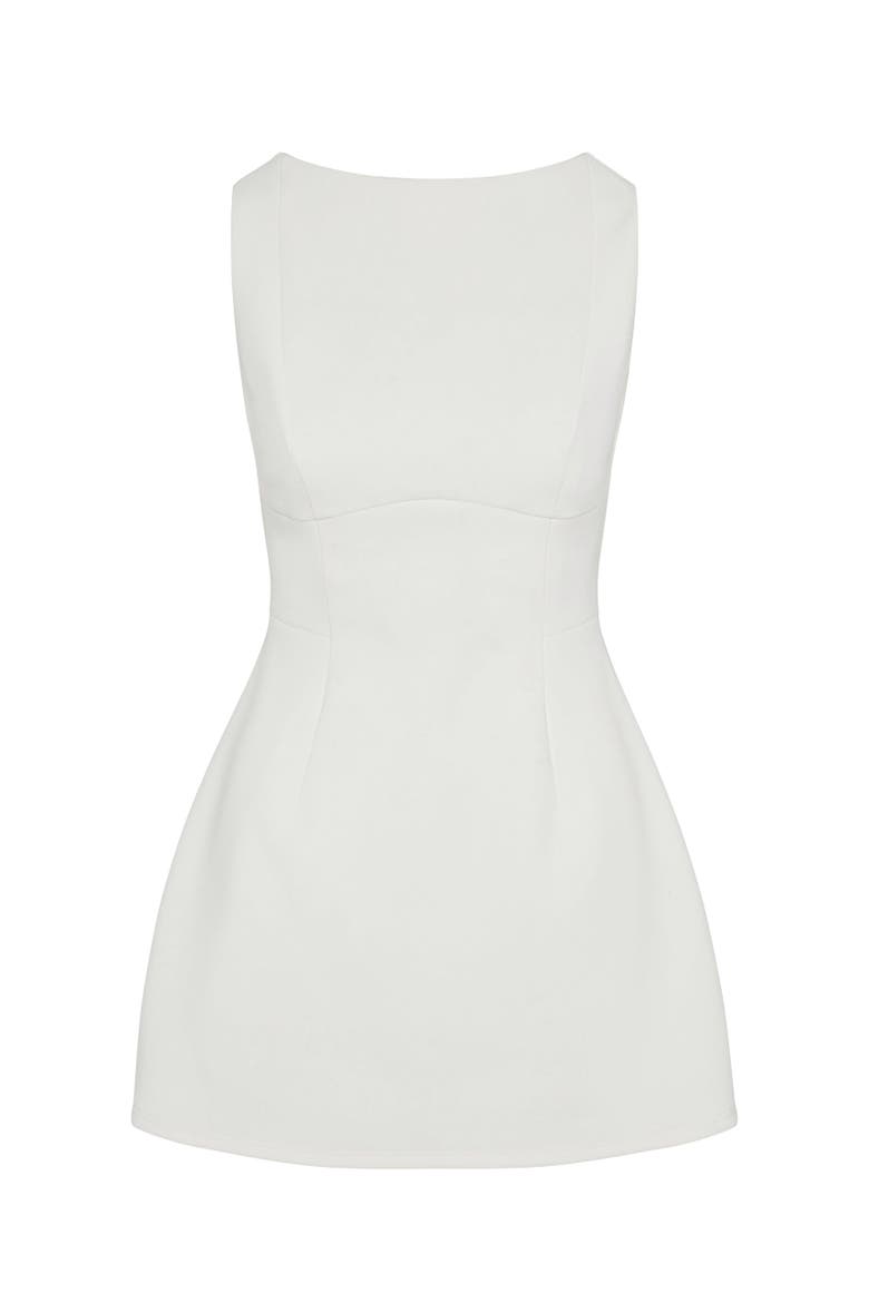 Estelle Sleeveless Bustier Mini Dress, Alternate, color, White