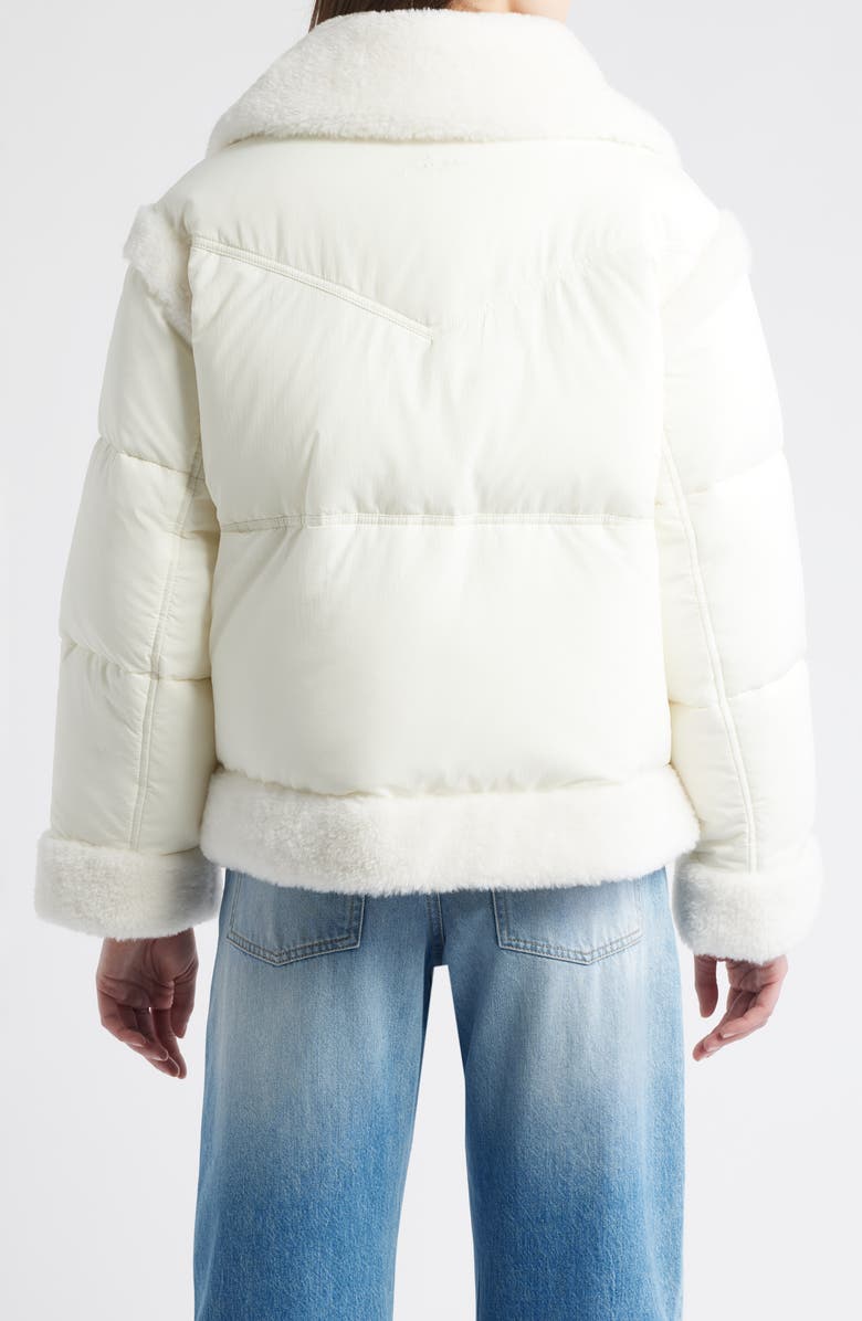 BOSS Orange Pajuna Faux Fur Lined Puffer Jacket, Alternate, color, Open White