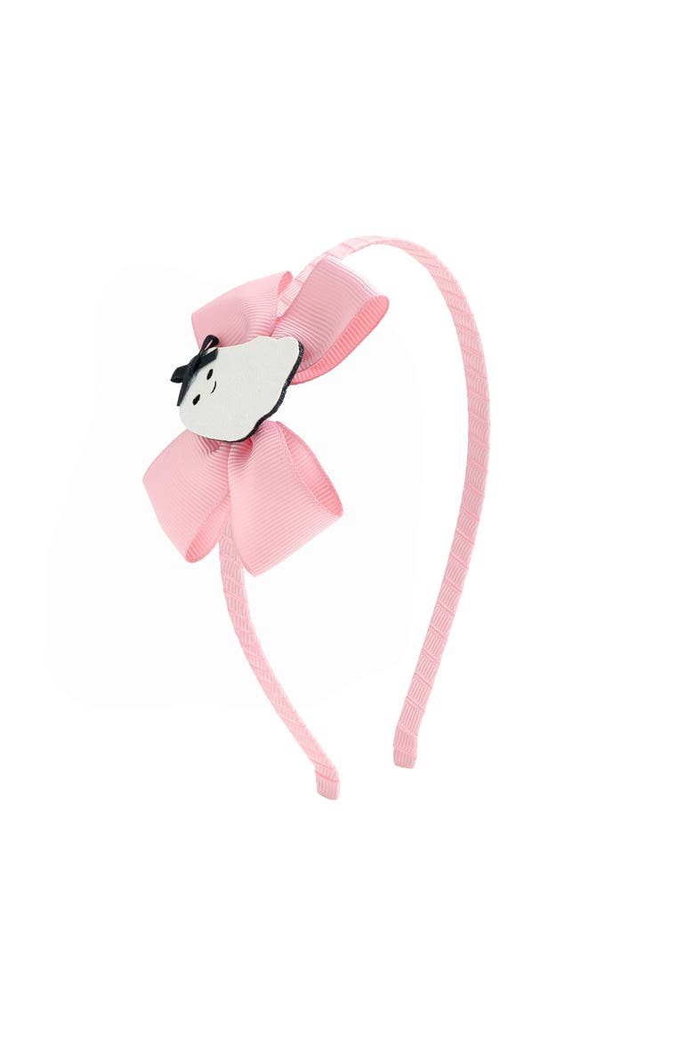 Sweet Ghost Halloween Grosgrain Bow Headband, Main, color, Pink