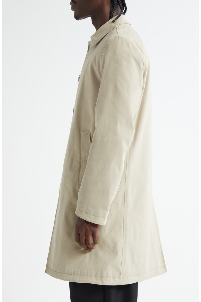 Water Resistant Cotton Stretch Twill Topcoat, Alternate, color, CHAMPAGNE