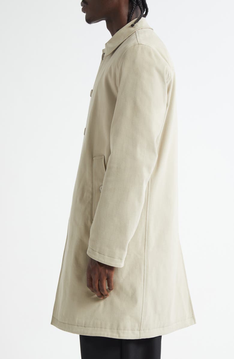 Herno Water Resistant Cotton Stretch Twill Topcoat, Alternate, color, Champagne