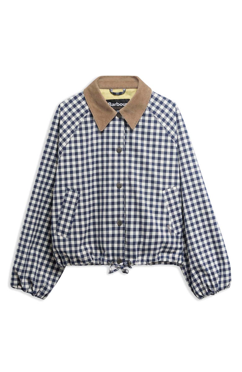 Barbour Ovingham Check Print Jacket, Alternate, color, Gingham Navy/ Neutral