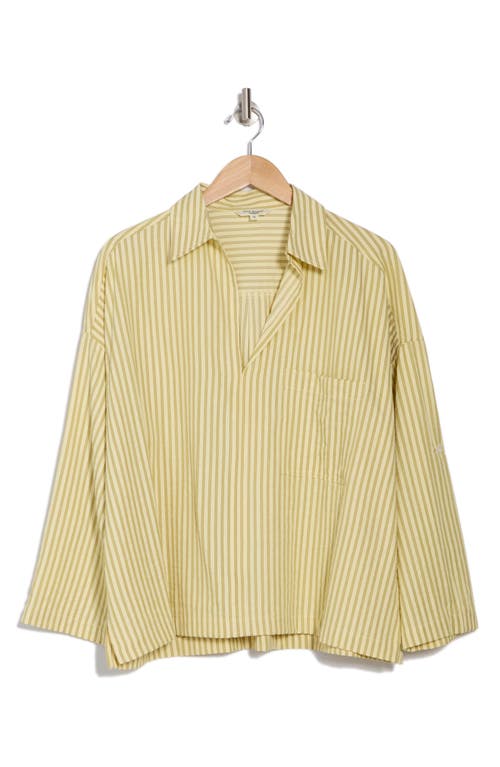 Max Studio Stripe Top In Yellow