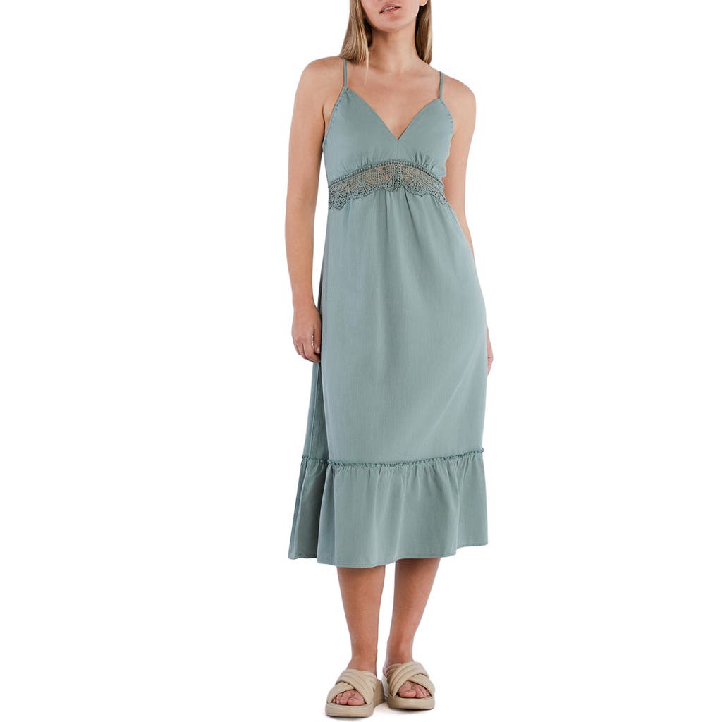 WASH LAB DENIM WASH LAB DENIM JOLIE LACE INSET COTTON BLEND DRESS
