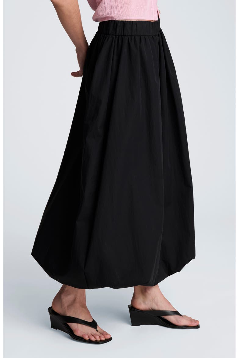 Bubble Midi Skirt, Alternate, color, BLACK