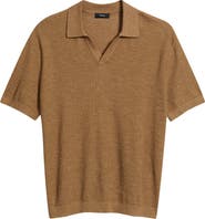 Theory Brenan Linen Blend Polo