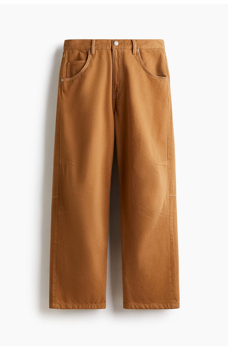 H&M Baggy Jeans, Main, color, Dark Beige