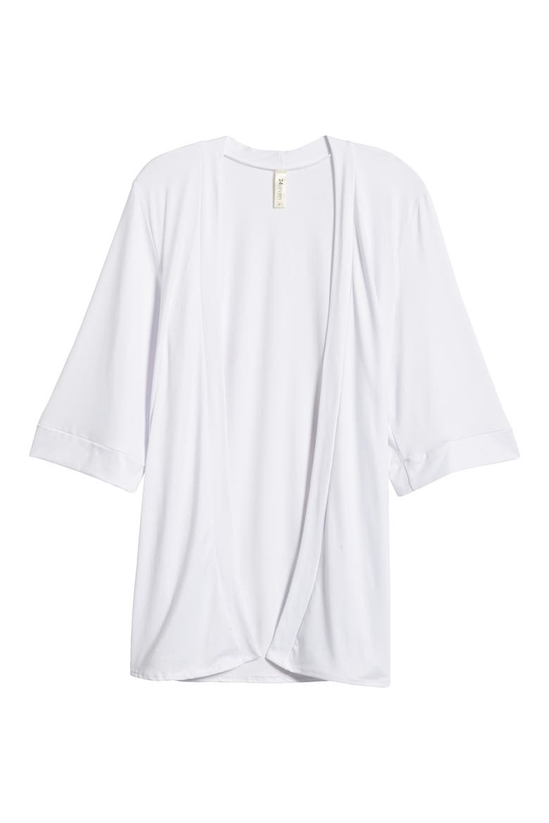 Open Front Cardigan, Alternate, color, WHITE