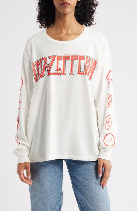 Led Zepplin Four Symbols Merch Cotton Graphic T-Shirt