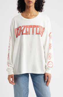 Led Zepplin Four Symbols Merch Cotton Graphic T-Shirt