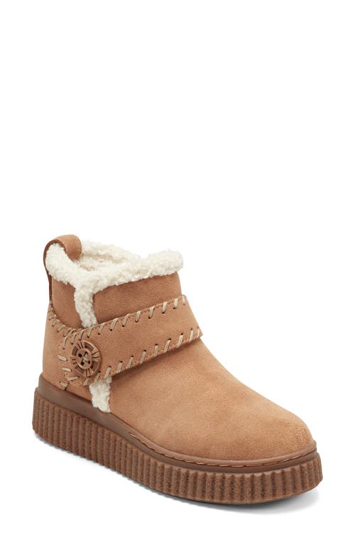 Easy Spirit Brendan Faux Fur Trim Bootie In Brown