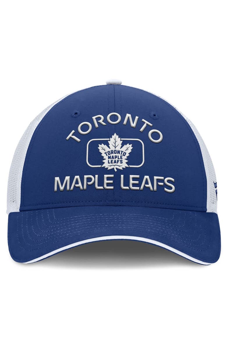 FANATICS Men's Fanatics Blue/White Toronto Maple Leafs Authentic Pro Rink Trucker Hat, Alternate, color, Blue