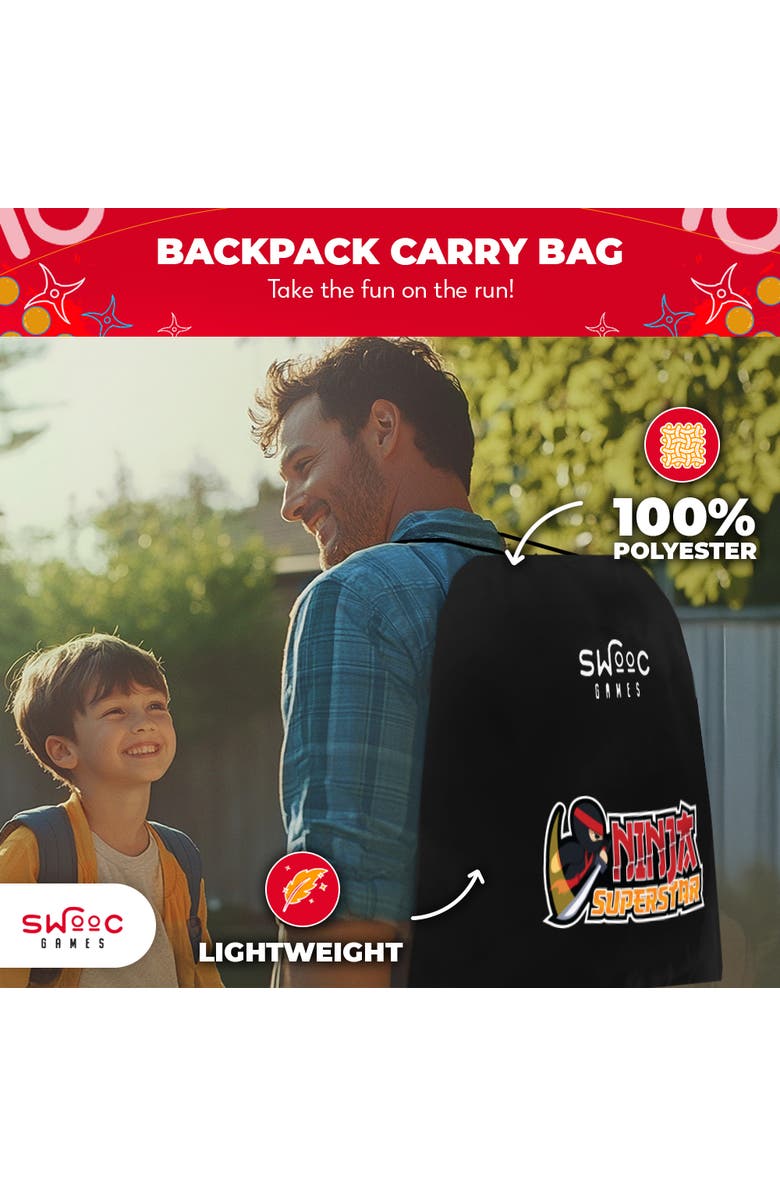 Swooc Games Ninja Superstar | 2-in-1 Corn Hole Games for Kids, Alternate, color, Multicolored