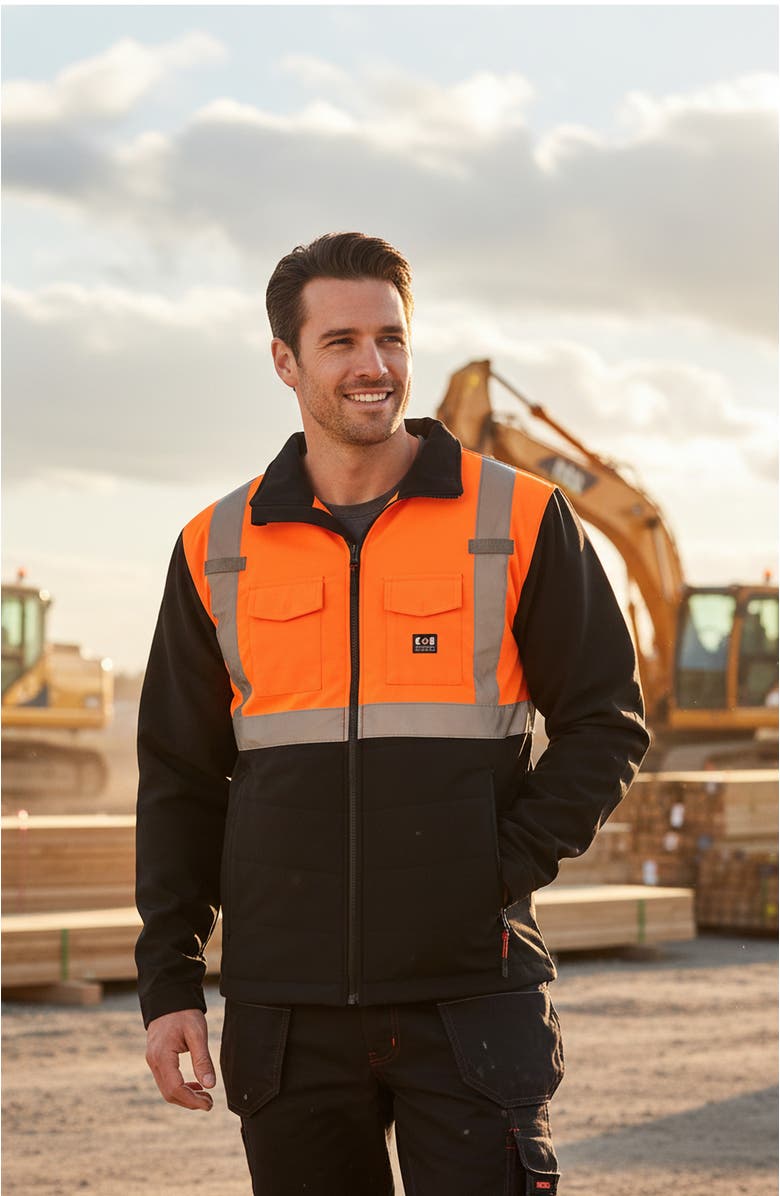 CANADA WEATHER GEAR Men
s Hi-Visibility Work Jacket, Alternate, color, Orange