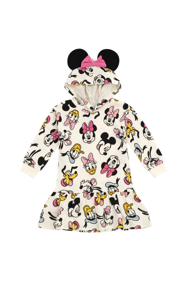 Mickey Mouse & Friends Cosplay Fleece Hooded Dress, Main, color, Tusk