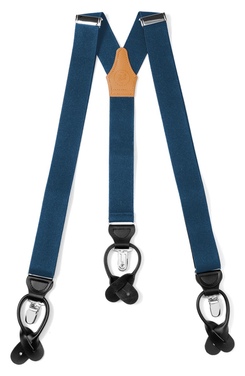 Cufflinks, Inc. Solid Blue Adjustable Suspenders, Main, color, Blue