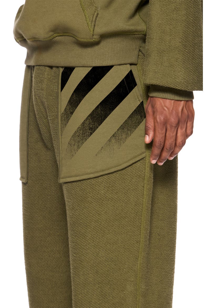 Reverse Knit Wide Leg Sweatpants, Alternate, color, WINTER MOSS