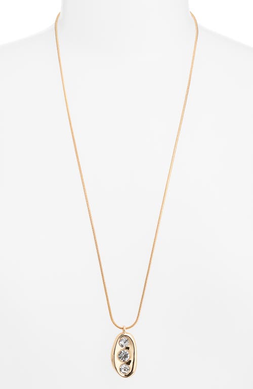 Open Edit Cubic Zirconia Pendant Necklace In Gold