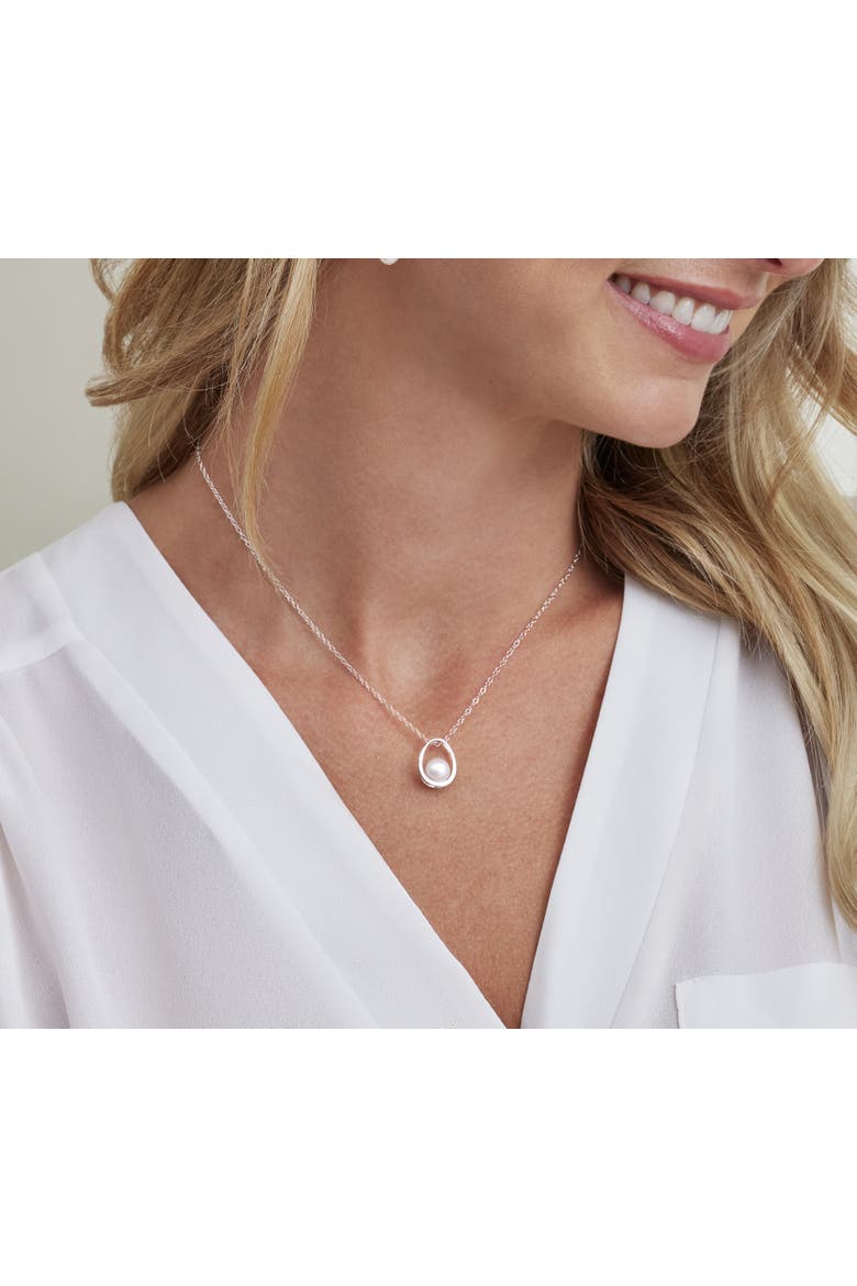 Japanese Akoya Pearl Jamie Pendant, Alternate, color, White Gold