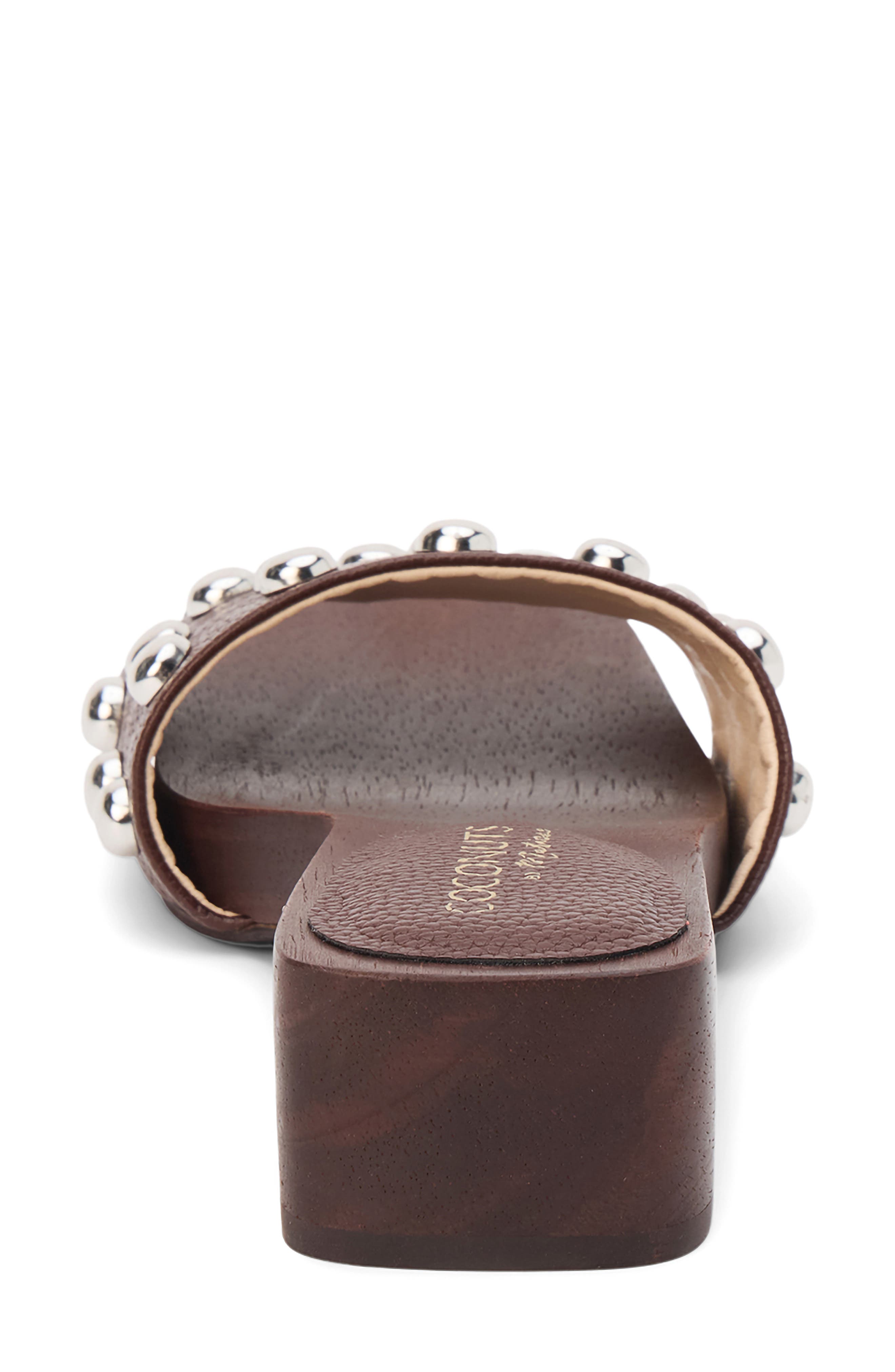 Coconuts by Matisse Fiora Studded Slide Sandal, Alternate, color, Choco