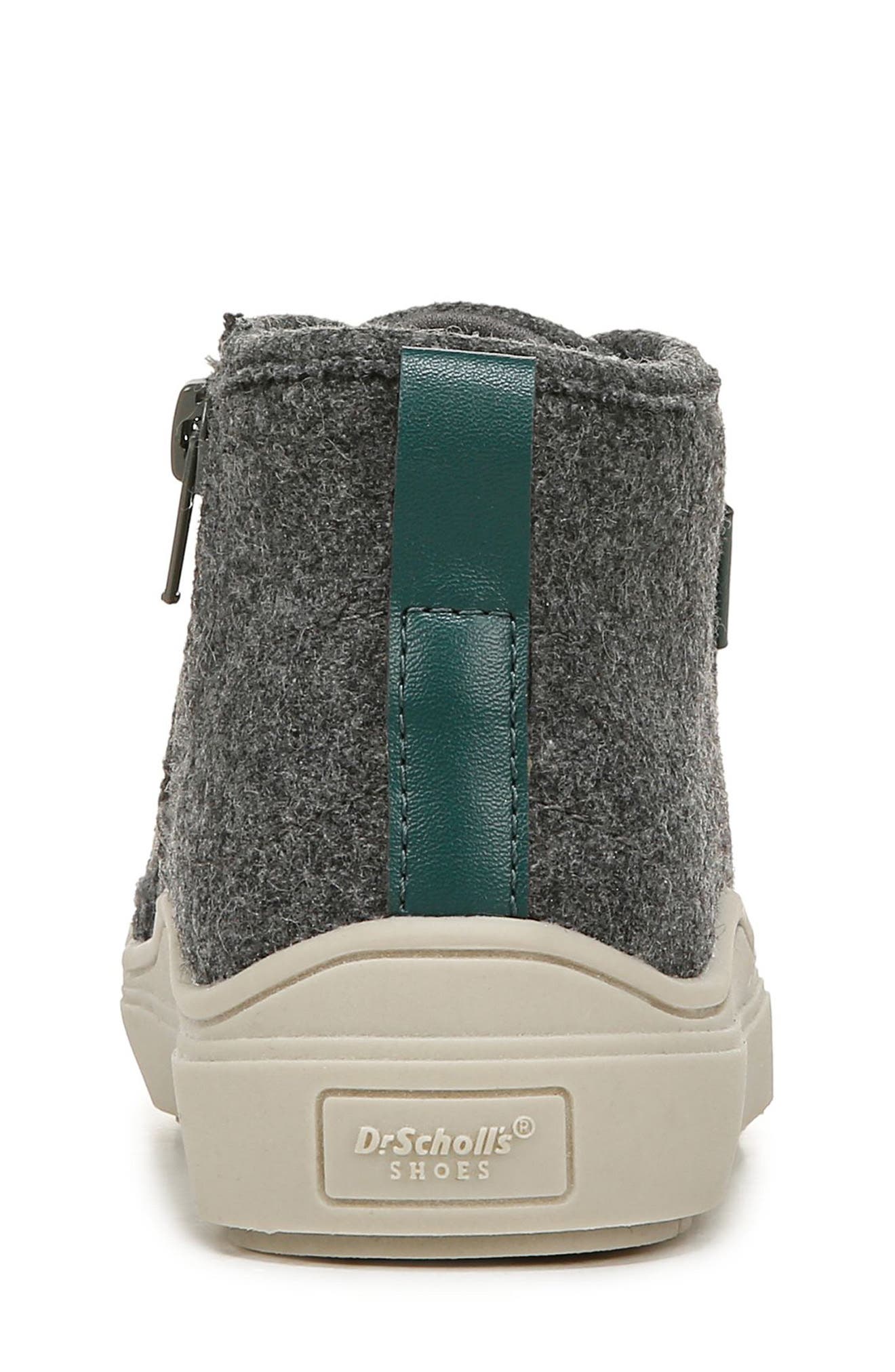 Dr. Scholl's Kids' Time Off High Top Sneaker, Alternate, color, Charcoal Faux Leather