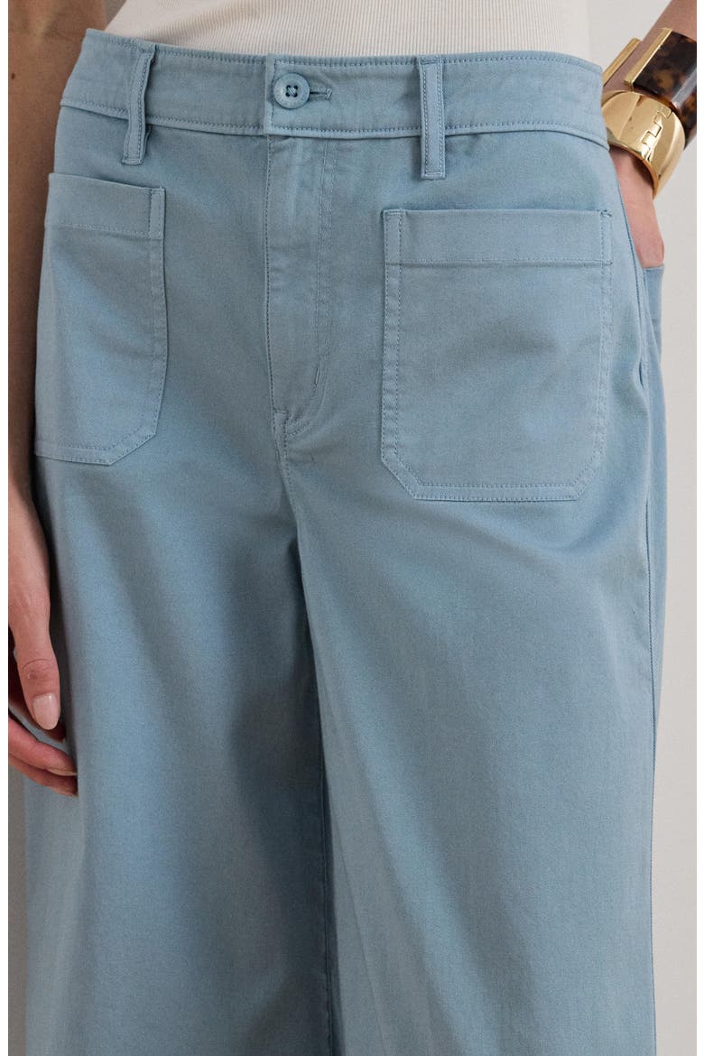 Stretch Cropped Wide Leg Chinos, Alternate, color, BLUE NOTE