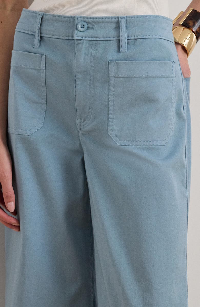 Lauren Ralph Lauren Stretch Cropped Wide Leg Chinos, Alternate, color, Blue Note