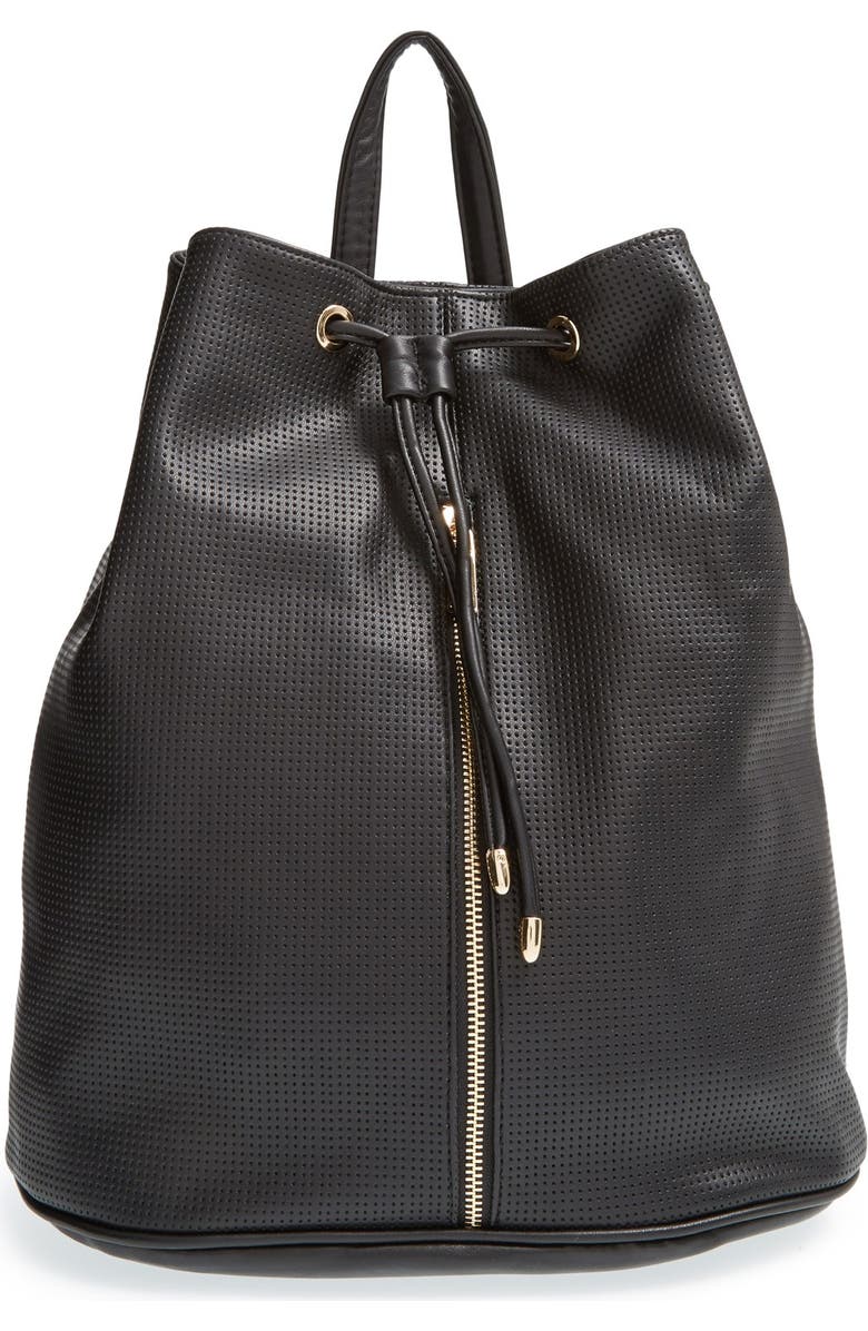Deux Lux 'Downtown' Perforated Faux Leather Backpack, Main, color,