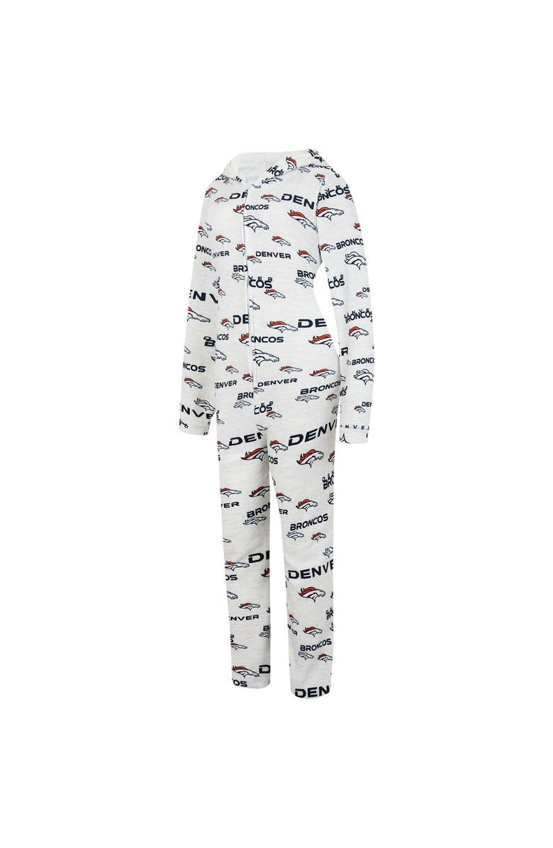 CONCEPTS SPORT Women's Concepts Sport Cream Denver Broncos Docket Hoodie Full-Zip Union Suit, Alternate, color, Cream