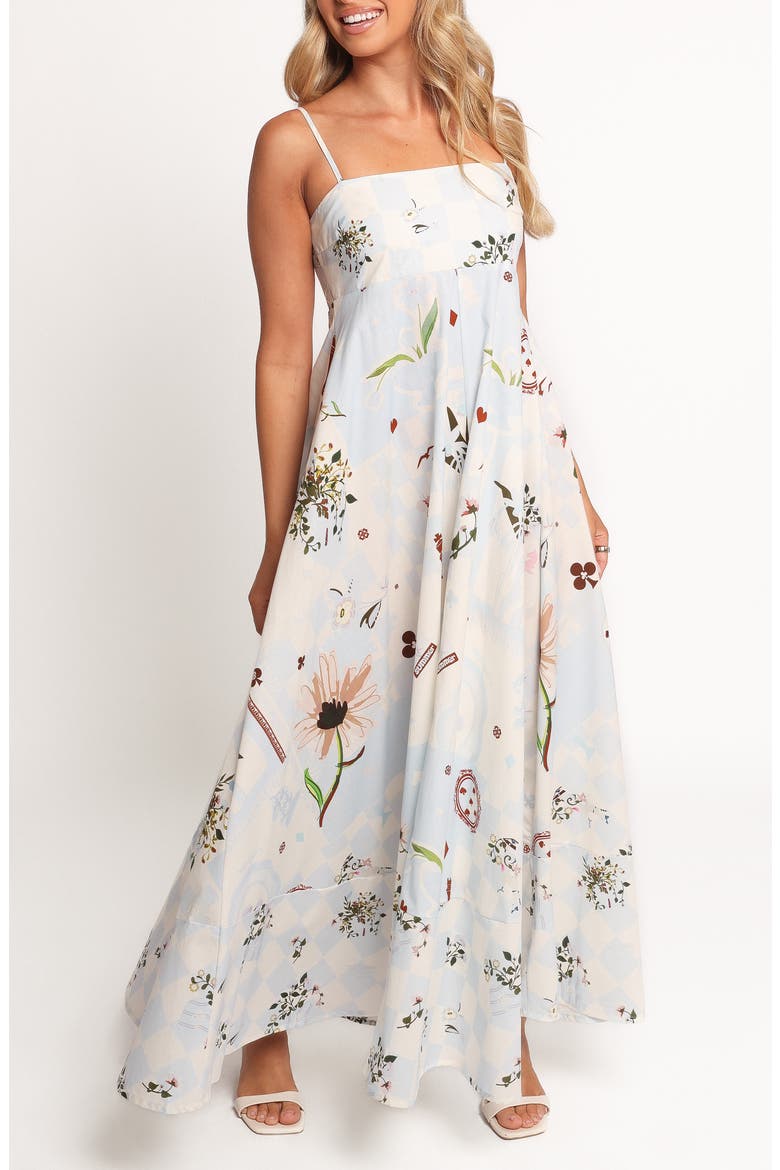 Emmeline Floral Maxi Dress, Main, color, BLUE FLORAL