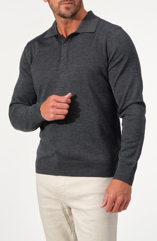 Studio Garnet Los Angeles Lightweight Merino Wool Quarter Zip Sweater In Gray