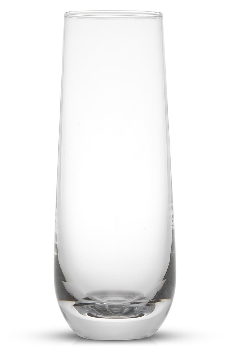 JoyJolt Milo Set of 4 Crystal Mimosa Flutes, Alternate, color, Clear