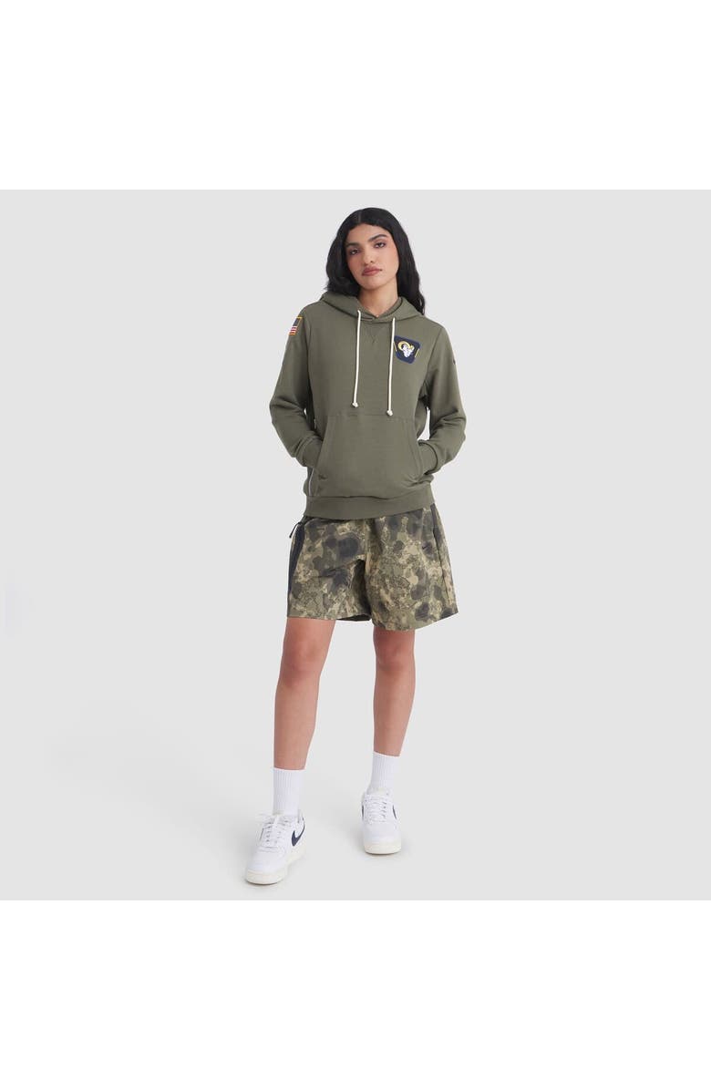Nike Women's Nike Olive Los Angeles Rams 2025 Salute to Service Sideline Standard Issue Dri-FIT Hoodie, Alternate, color, Olive