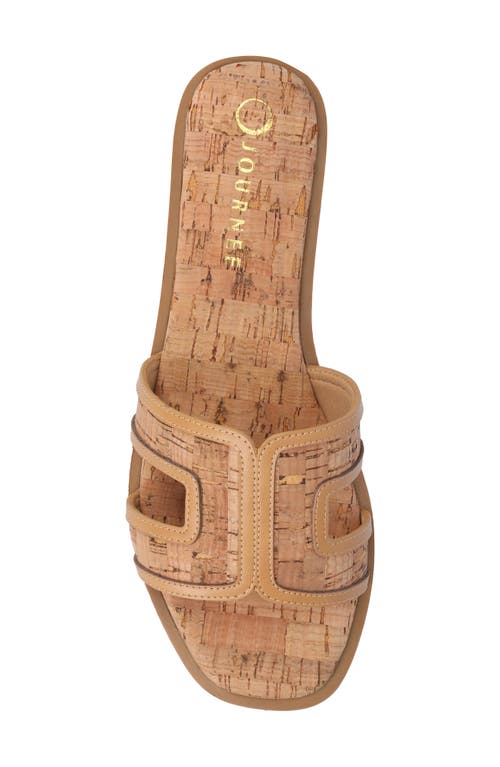 Shop Journee Collection Primah Slide Sandal In Cork