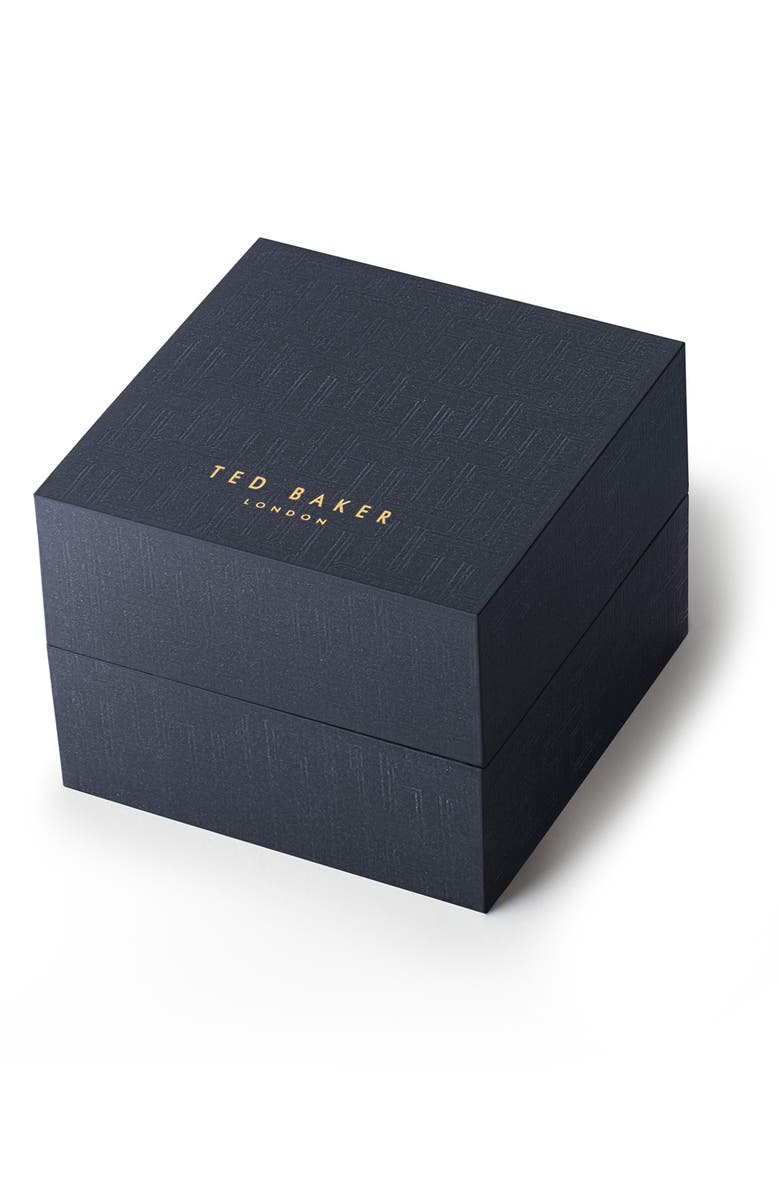 Ted Baker London Magarit Multifunction Leather Strap Watch & Bracelet Set, 46mm, Alternate, color,