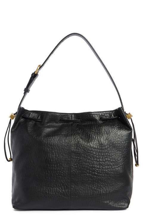 Pippa Large Leather Bucket Bag