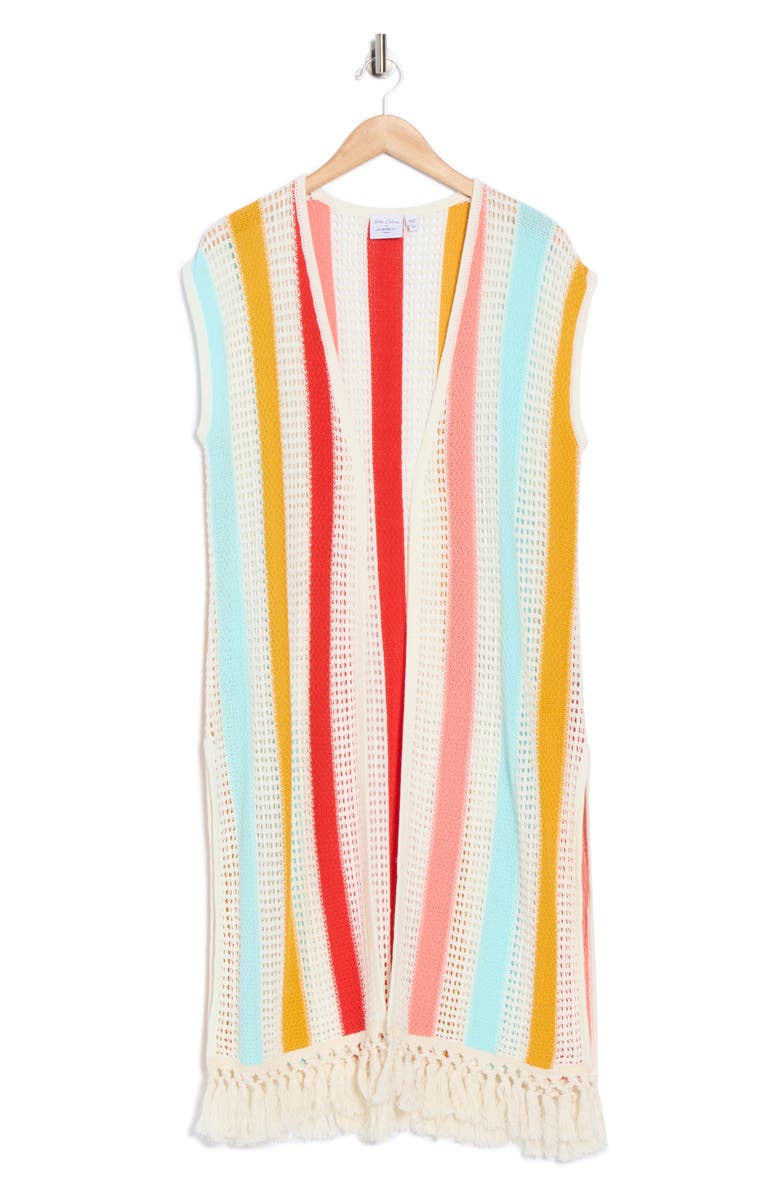 LK Bennett Amelia Cover-Up Duster, Alternate, color, White Multi