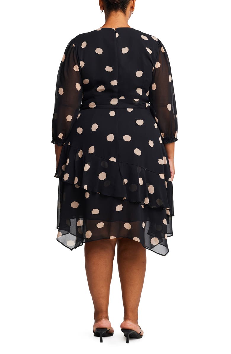 Estelle Begin Again Polka Dot Long Sleeve Dress, Alternate, color,