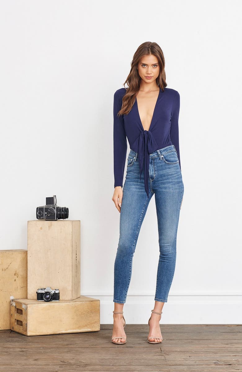 Lovers + Friends 'Rider' Plunge Bodysuit, Alternate, color, 