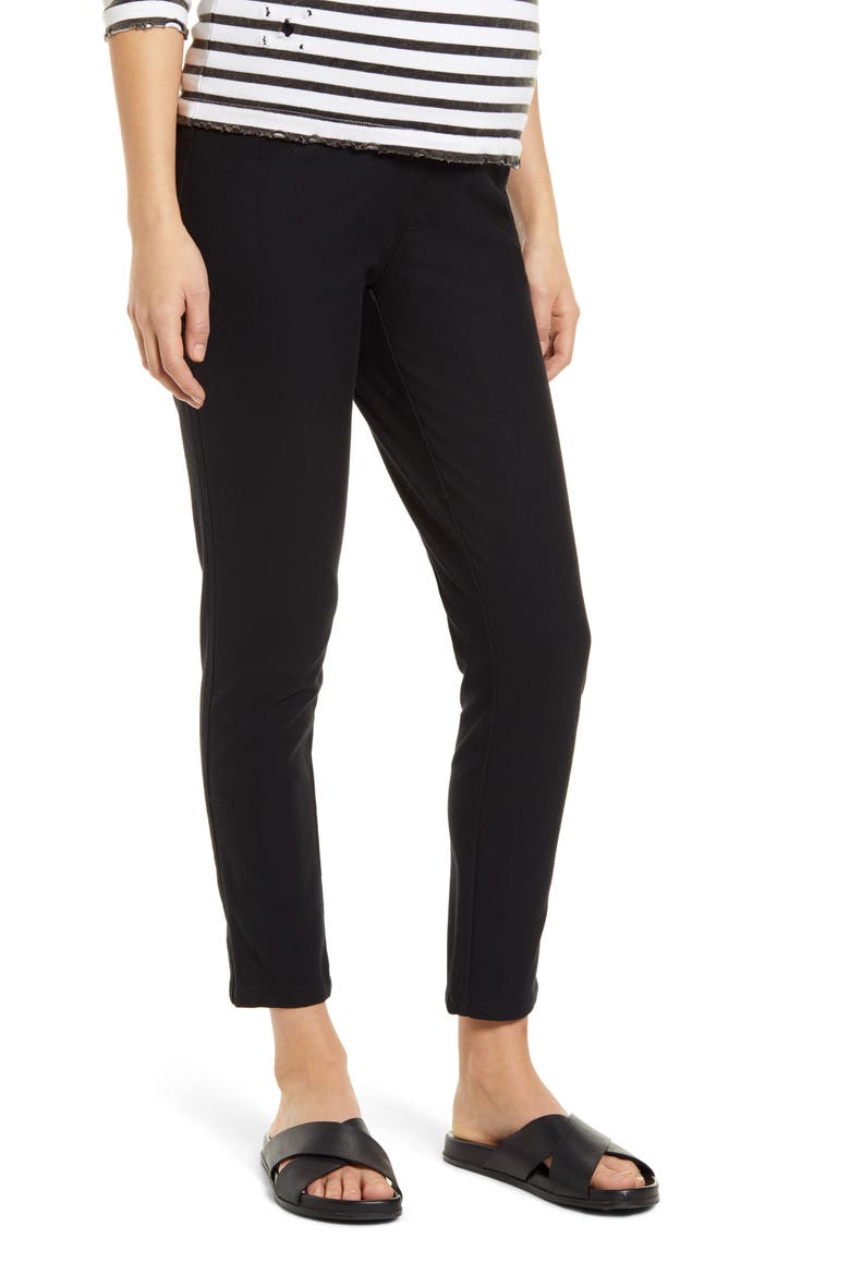 Over the Belly Crop Slim Maternity Pants, Main, color, BLACK